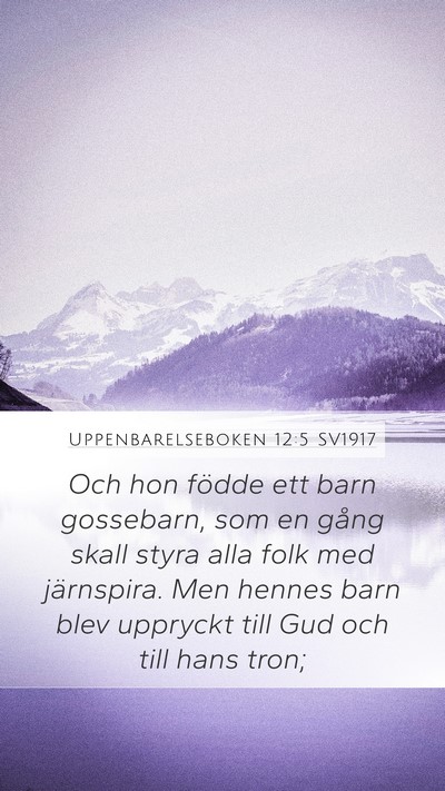 Uppenbarelseboken 12:5 SV1917 Bible Verse Image