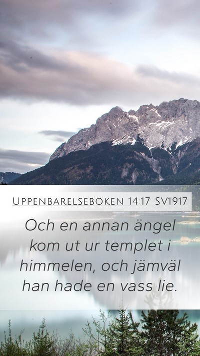 Uppenbarelseboken 14:17 SV1917 Bible Verse Image