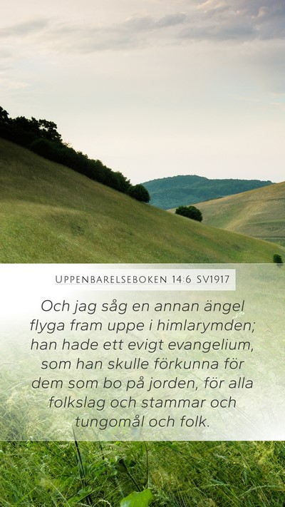 Uppenbarelseboken 14:6 SV1917 Bible Verse Image
