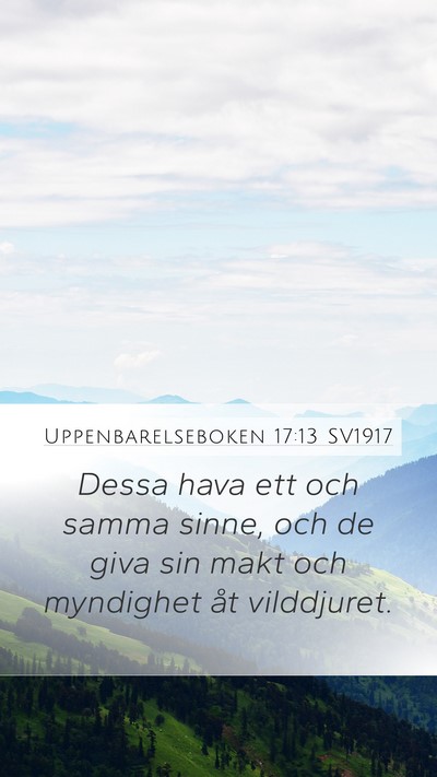 Uppenbarelseboken 17:13 SV1917 Bible Verse Image