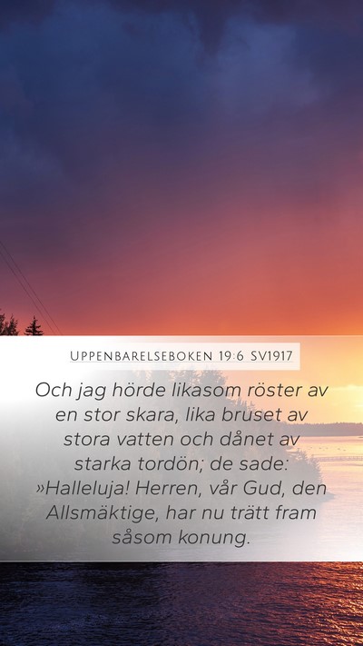 Uppenbarelseboken 19:6 SV1917 Bible Verse Image