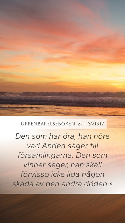 Uppenbarelseboken 2:11 SV1917 Bible Verse Image