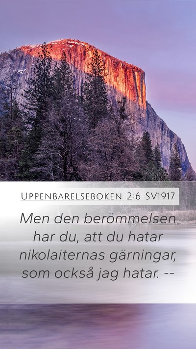 Uppenbarelseboken 2:6 SV1917 Bible Verse Image