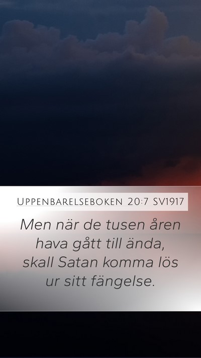 Uppenbarelseboken 20:7 SV1917 Bible Verse Image