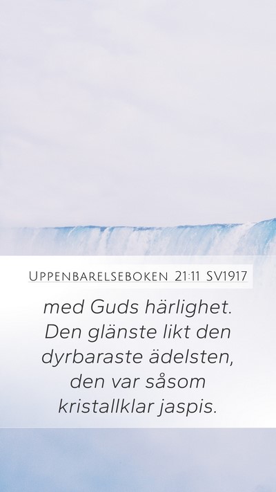 Uppenbarelseboken 21:11 SV1917 Bible Verse Image