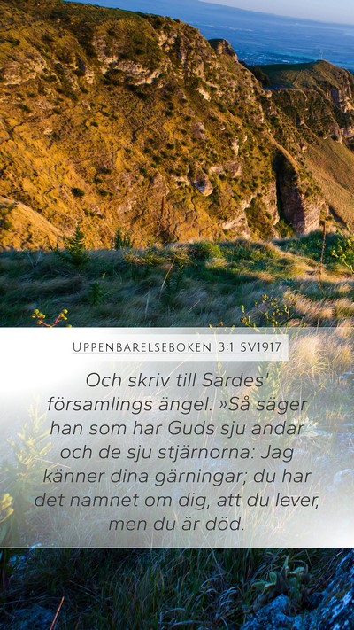 Uppenbarelseboken 3:1 SV1917 Mobile Phone Wallpaper - Och skriv till Sardes' församlings ängel: »Så - Mobile Bible Verse Wallpaper