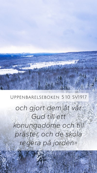 Uppenbarelseboken 5:10 SV1917 Bible Verse Image