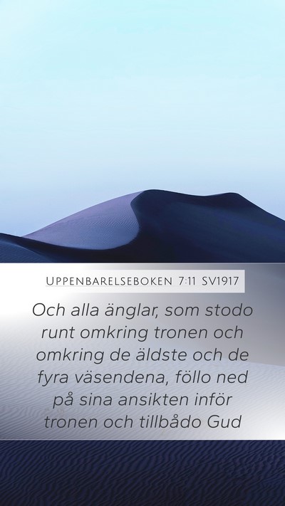 Uppenbarelseboken 7:11 SV1917 Bible Verse Image