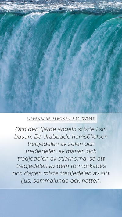 Uppenbarelseboken 8:12 SV1917 Bible Verse Image
