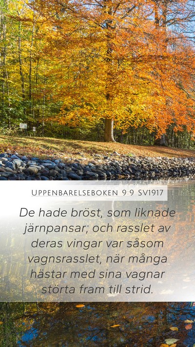 Uppenbarelseboken 9:9 SV1917 Bible Verse Image